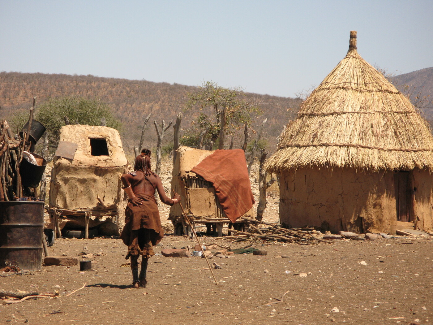 koliba plemena Himba, Namibija