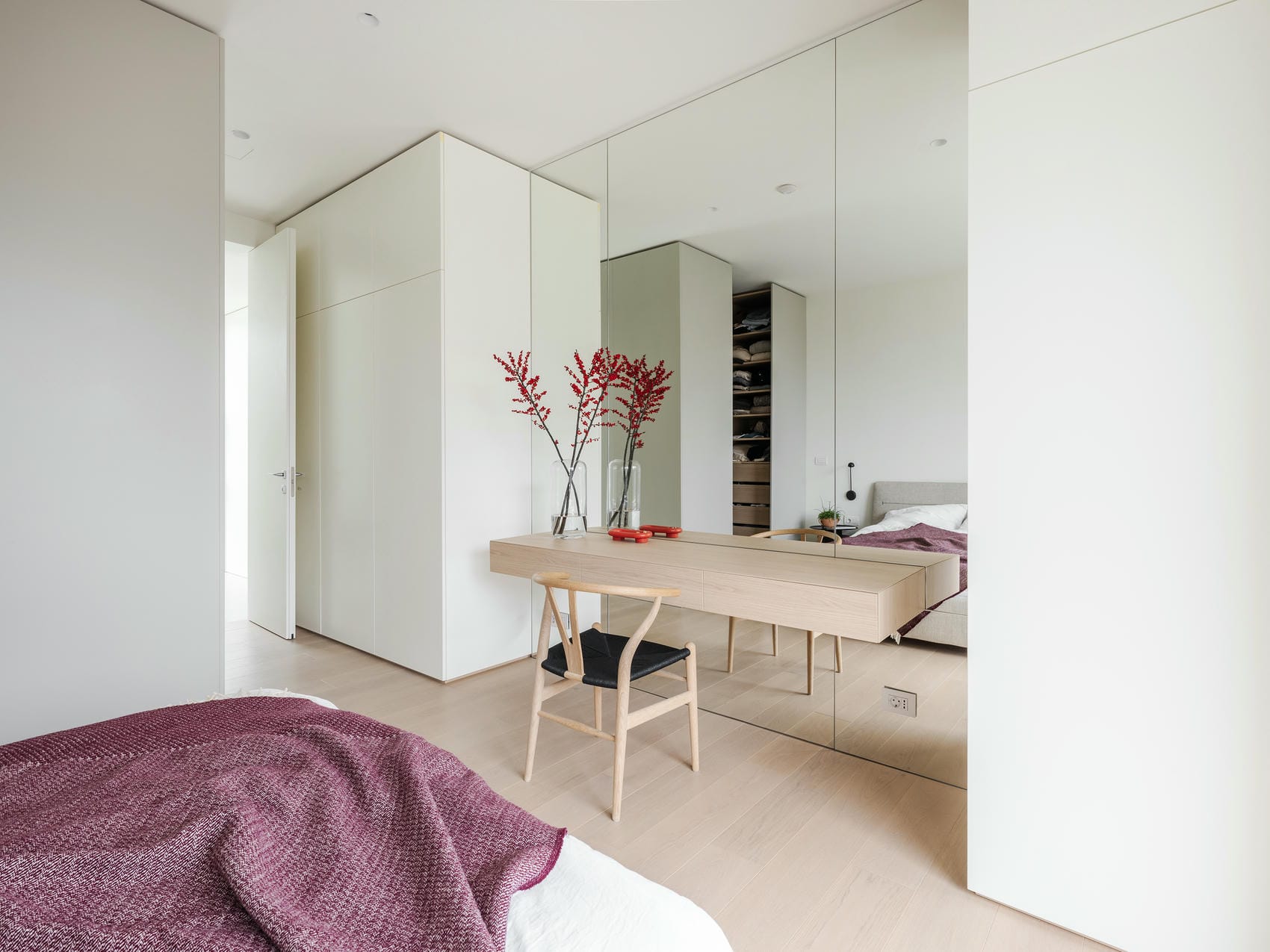 skandinavski interijer, spavaća soba