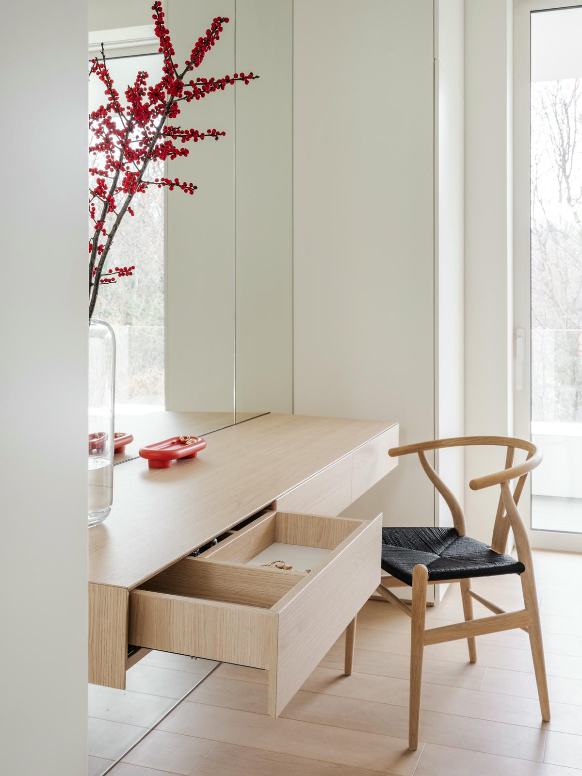 skandinavski interijer, spavaća soba