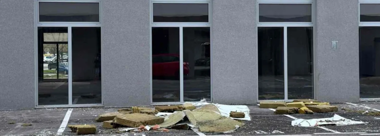 oštećena novogradnja u nevremenu, Zagreb