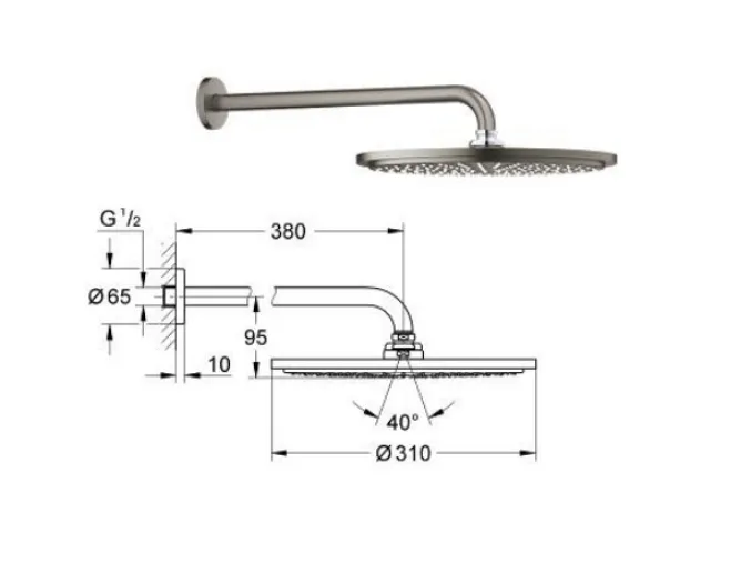 Rainshower Cosmopolitan tuš Grohe